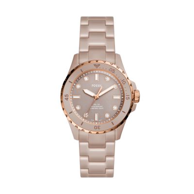 Fossil white watch discount women's