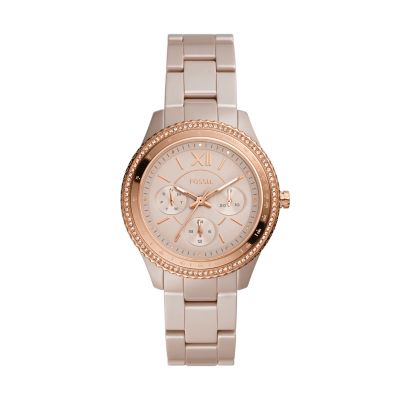 Stella Multifunction Caramel Ceramic Watch CE1112 Fossil