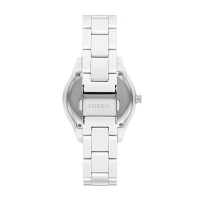 Fossil white ceramic outlet watch