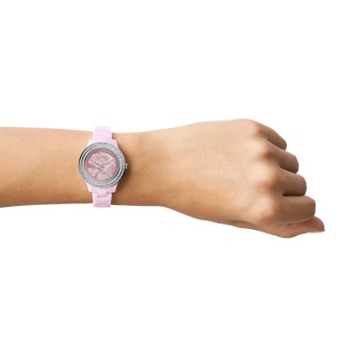 Fossil watch pink sale