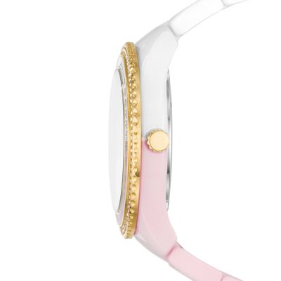 Stella Multifunction Pink and White Ceramic Watch - CE1119 - Watch