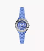 Stella Three-Hand Date Blue Ceramic Watch