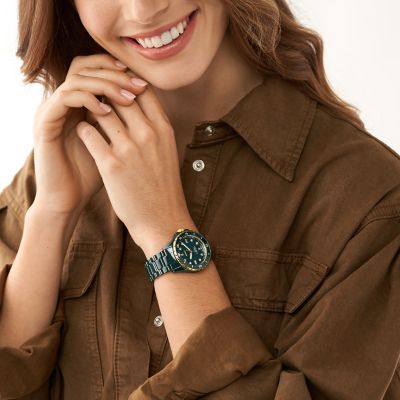 Fossil 2024 green watch