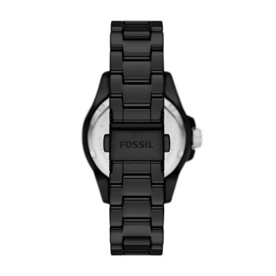 Black ceramic 2025 watch fossil