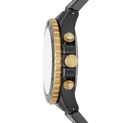 Fossil black 2024 ceramic watch