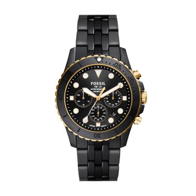 Black face chronograph discount watches