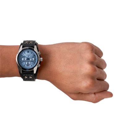 Fossil Leather - - Chronograph Black CH2564 Watch Coachman