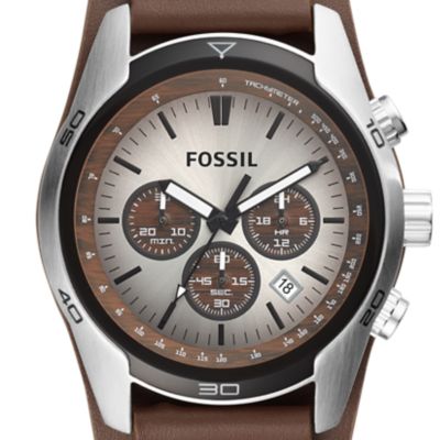 Coachman Chronograph Brown Leather Watch