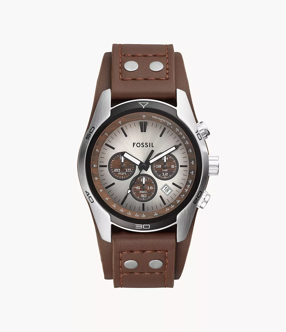 Image of Coachman Chronograph Brown Leather Watch