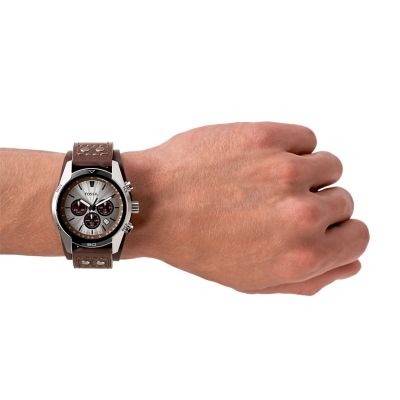 Coachman Chronograph Brown Leather CH2565 - Fossil Watch 