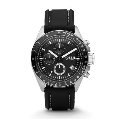 Decker chronograph black sales silicone watch