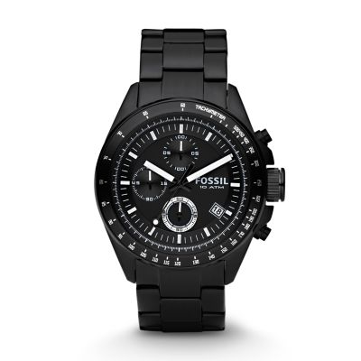 Decker Chronograph Black Stainless Steel Watch - CH2601 - Fossil