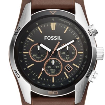 Coachman Chronograph Brown Leather Watch