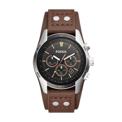 Fossil Men Coachman Chronograph Brown Leather Watch