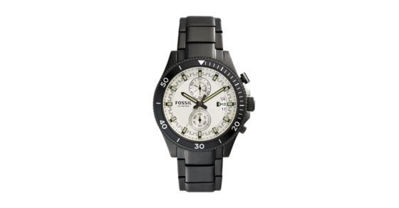 Wakefield Chronograph Black Stainless Steel Watch - Fossil
