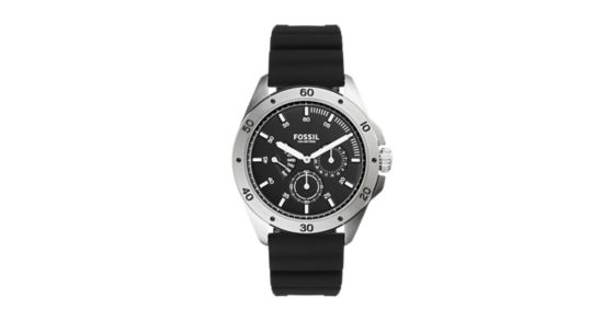 Sport 54 Multifunction Black Silicone Watch - Fossil