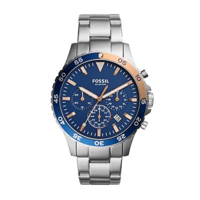 fossil crewmaster blue