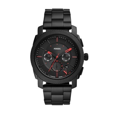 Fossil black chronograph hot sale men's watch