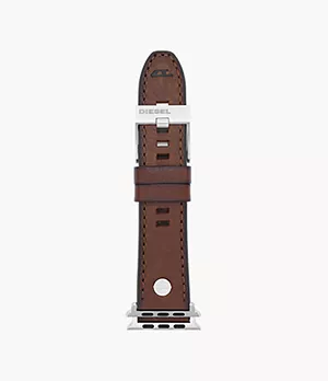 Bracelet Diesel en cuir, brun, pour Apple Watch® de 42 mm, 44 mm ou 45 mm