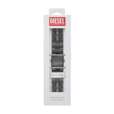 Diesel Gunmetal-Tone Stainless Steel Band for Apple Watch®, 42/44/45mm -  DSS0015 - Watch Station