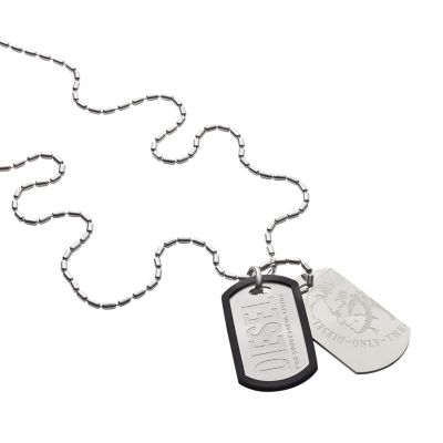 Diesel Men's Men’S Stainless Steel Necklace - Silver