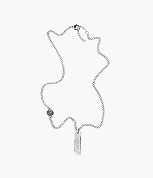 Single Pendant Steel Necklace