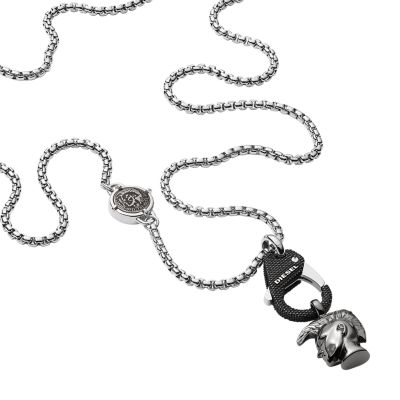 Diesel Men's Stainless Steel Pendant Necklace