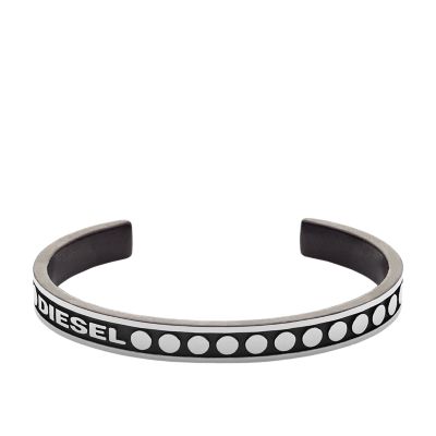 Diesel Men's Black Stainless Steel Bracelet