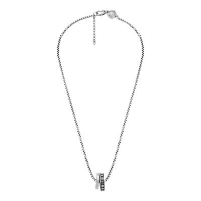 ネックレス・ペンダント Diesel Dx1168040 Stainless Steel Double Pendant Necklace Diesel Men's Stainless Steel Double Pendant Necklace