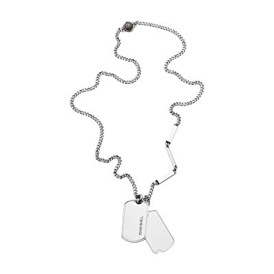 diesel dog tag necklace