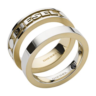 Diesel Two-Tone Stainless Steel Ring Set