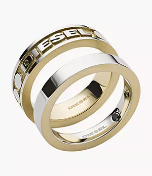 Diesel Two-Tone Stainless Steel Ring Set