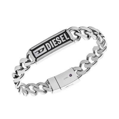 Diesel Stainless Steel Chain ID Bracelet