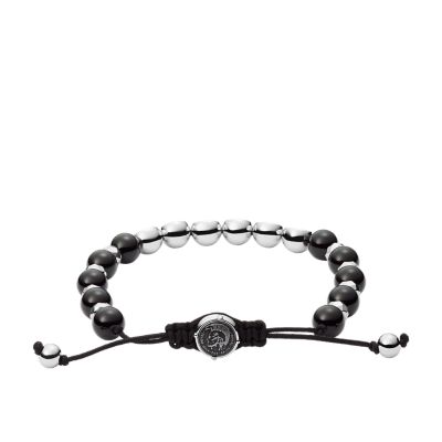 Diesel Stainless Steel Semi-Precious Beaded Bracelet - DX1267040