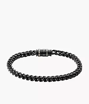 Diesel Black Stainless Steel Chain-Link Bracelet