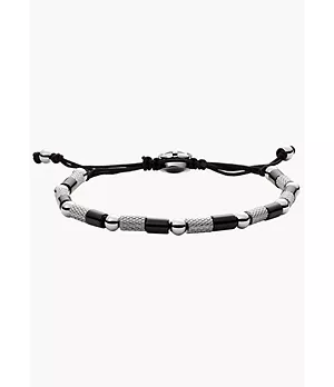 Bracelet de perles Diesel avec de l’agate noire et du nylon