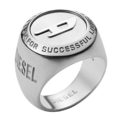 Mens stainless steel hot sale signet rings