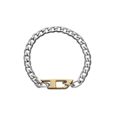 Louis Vuitton Bracelet Monogram Chain Silver-tone/Black in Stainless Steel  with Silver-tone - US