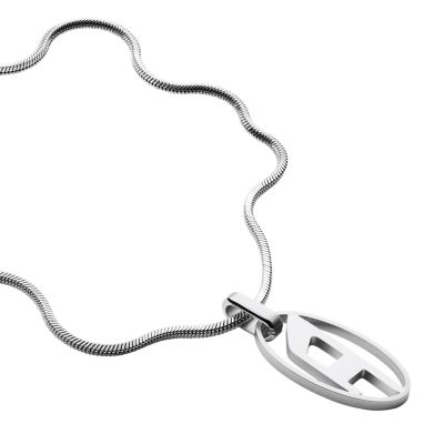 Diesel Stainless Steel Pendant Necklace