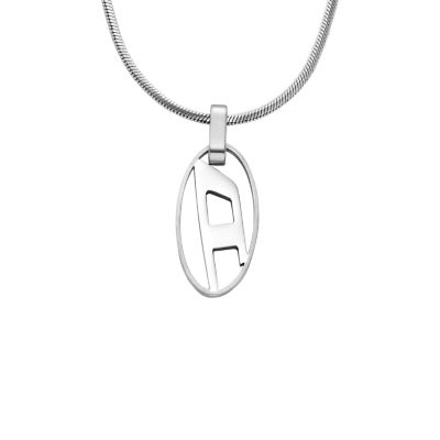 Diesel Stainless Steel Pendant Necklace