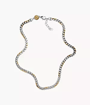 Diesel Two-Tone Stainless Steel Chain Necklace