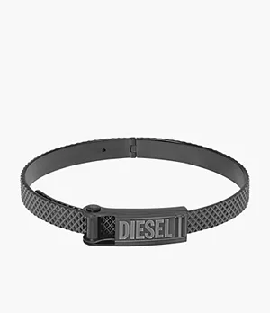 Bracelet superposable Diesel en acier inoxydable, gunmetal