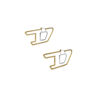 Diesel Two-Tone Brass Hoop Earrings - DX1364931 - Watch Station