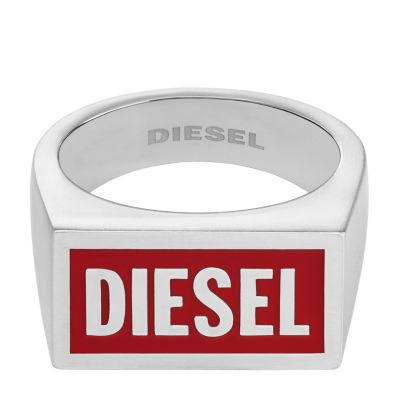 ★DIESEL★ ring DX1366040 Diesel Stainless Steel Logo Ring - DX1366040002 - Watch Station