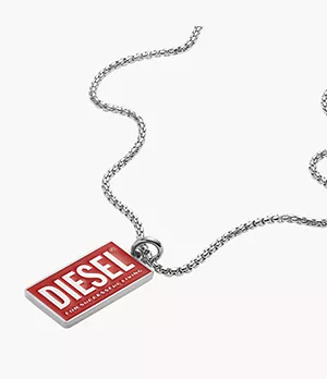 Collier Diesel en acier inoxydable avec plaque militaire avec logo