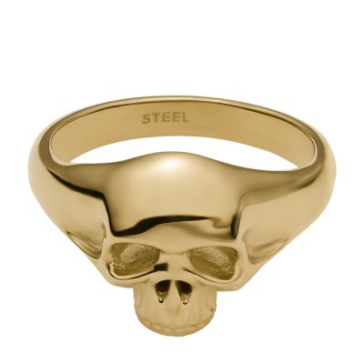 Diesel Gold Stainless Skull Ring - DX1380710002 - Watch Station