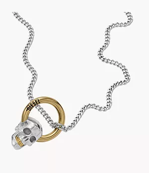 Diesel Two-Tone Stainless Steel Pendant Necklace