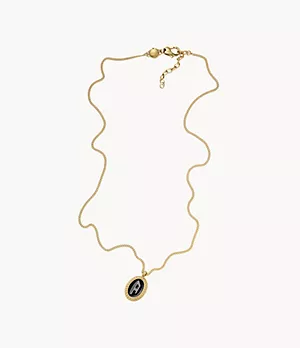 Diesel Gold-Tone Stainless Steel Pendant Necklace