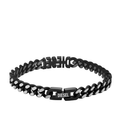 Diesel Black-Tone Stainless Steel Chain Bracelet - DX1386040