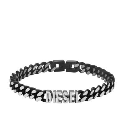 Diesel Black-Tone Stainless Steel Chain Bracelet - DX1386040